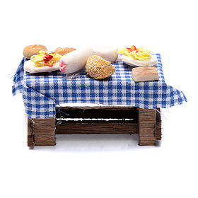 Neapolitanische Krippe: Gedeckter Tisch mit diversen Speißen 5x10x5 cm für neapolitanische Krippe Neapolitanische Krippe: Gedeckter Tisch mit diversen Speißen 5x10x5 cm für neapolitanische Krippe
