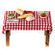 Tisch mit Käsen und Fleisch 10x10x5cm neapolitanische Krippe s1