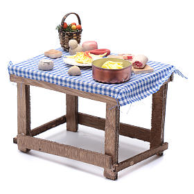 Neapolitanische Krippe: Bedeckten Tisch 15x15x10cm neapolitanische Krippe Neapolitanische Krippe: Bedeckten Tisch 15x15x10cm neapolitanische Krippe