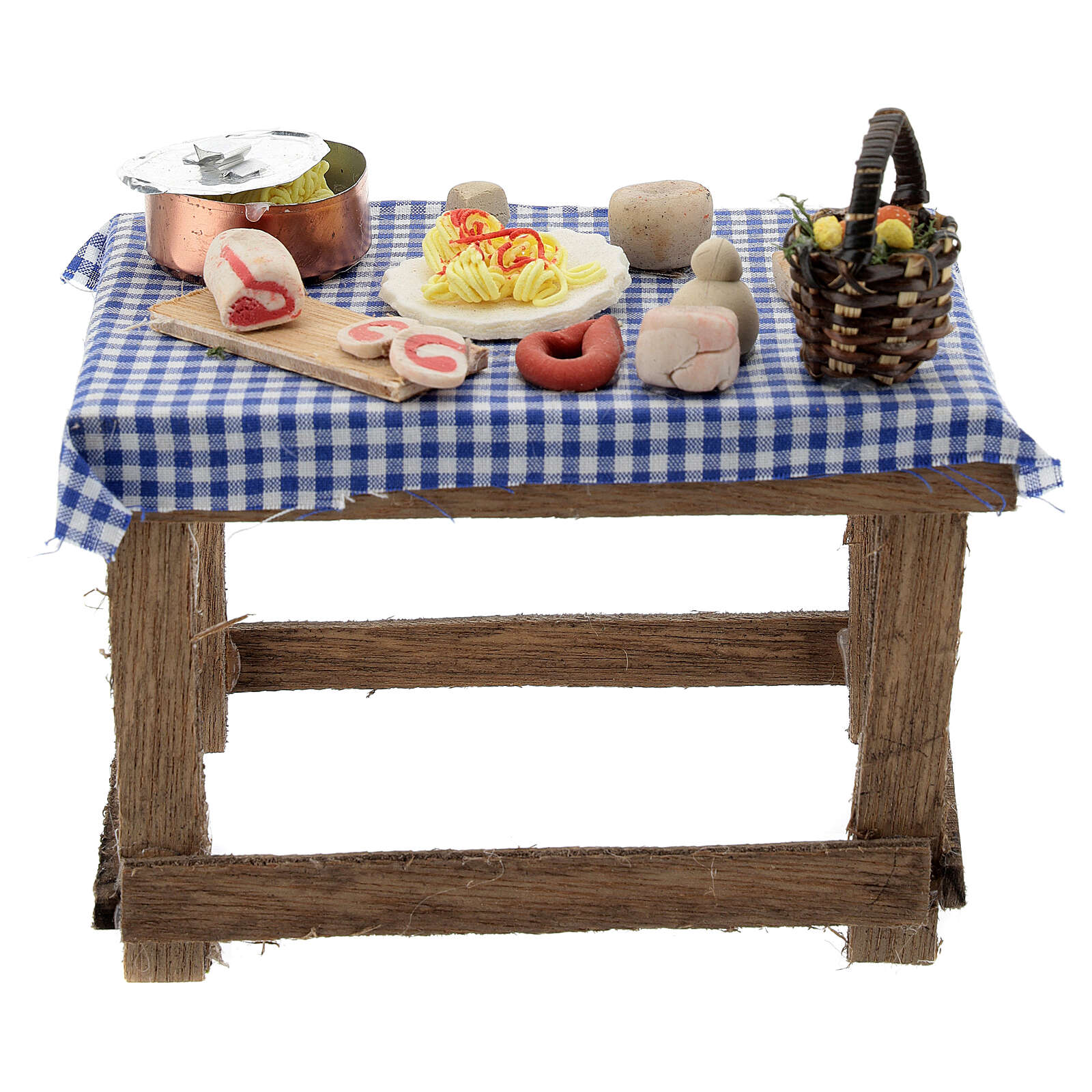 Holyart Banco Delle Mele Per Presepe Napoletano – Ambiente Artigianale 17x13x11 Cm, Legno E Sughero, Dettagli Fatti A Mano
