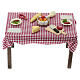 Tisch mit Essen 15x15x10cm neapolitanische Krippe s1