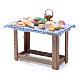 Mesa con comida 15x15x10 cm belén Nápoles hecho con bricolaje s2