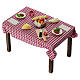 Mesa con comida 15x15x10 cm belén Nápoles hecho con bricolaje s2