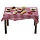 Mesa con comida 15x15x10 cm belén Nápoles hecho con bricolaje s4