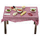 Mesa cheia de alimentos 15x15x10 cm personalização presépio napolitano s5