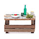 Banchetto piatto e posate 5x10x5 cm per presepe s1