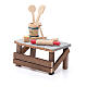 Desk with kitchen tools for nativity scene s2