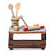 Banchetto utensili 10x10x5 cm per presepe s1