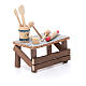 Banchetto utensili 10x10x5 cm per presepe s3