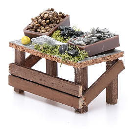 Cibo in miniatura presepe: Banchetto cozze e vongole 5x10x5 cm per presepe