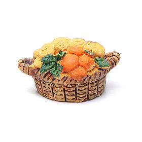 Comida em Miniatura para Presépio: Cesta fruta vária 2x3x1,5 cm bricolagem presépio 10 cm
