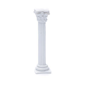 Nativity scene white roman column sized 15 cm