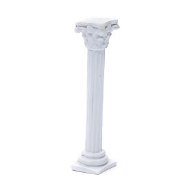 Nativity scene white roman column sized 15 cm