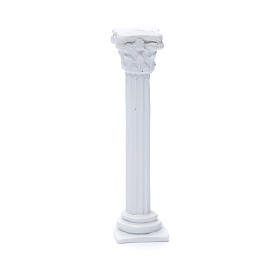 Colonna stile romano resina bianca 15 cm per presepe