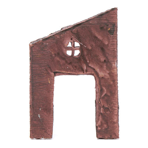 Wall with entrance and cross 15x10 cm for nativity scene 2