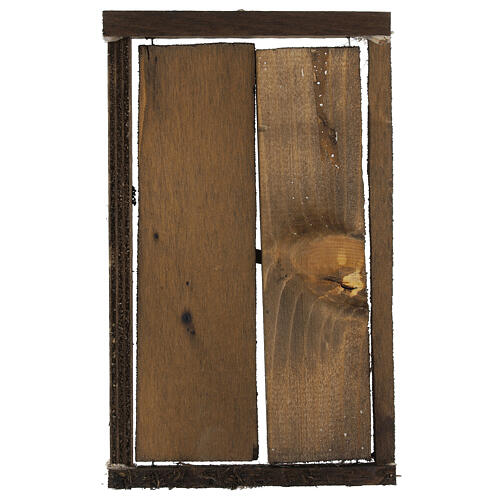 Portón de madera 2 puertas y marco 20x15 cm belén Nápoles 3