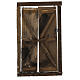 Drzwi wejściowe z drewna 2 skrzydła i futryna 20x15 cm szopka z Neapolu s1