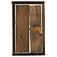 Drzwi wejściowe z drewna 2 skrzydła i futryna 20x15 cm szopka z Neapolu s3
