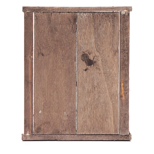 Portón con marco y dos puertas madera 15x15 cm belén Nápoles 3