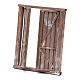 Portón con marco y dos puertas madera 15x15 cm belén Nápoles s2