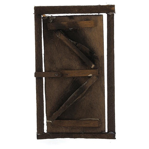 Puerta madera con marco 15x10 cm belén Nápoles 1