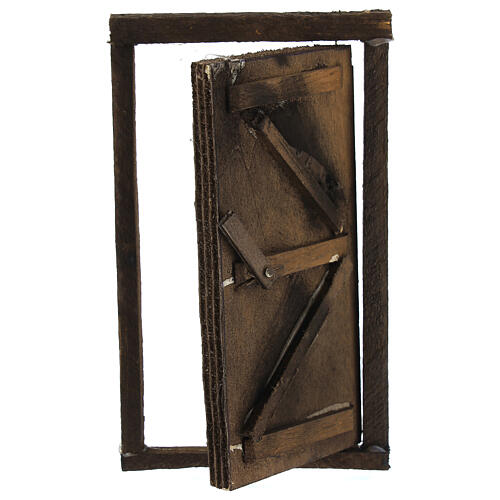Puerta madera con marco 15x10 cm belén Nápoles 2