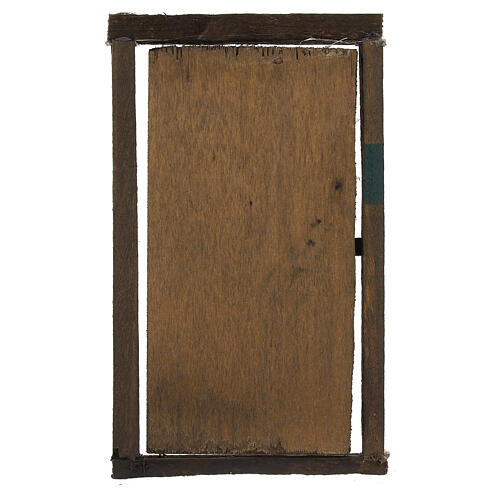 Porta madeira com caixilho 17,5x10x0,5 cm presépio Nápoles 3