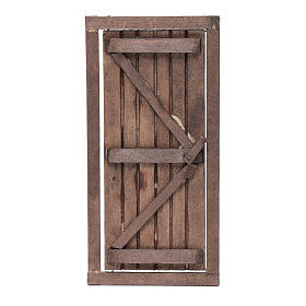 Puerta con marco de madera 20x10 cm belén de Nápoles