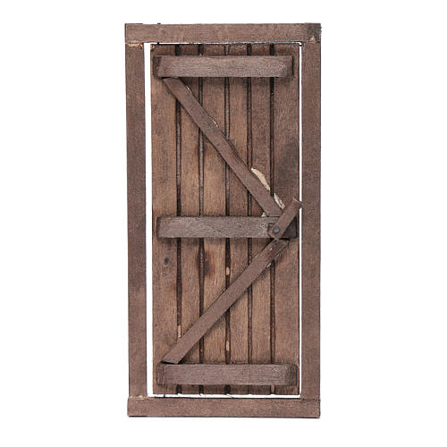 Puerta con marco de madera 20x10 cm belén de Nápoles 1