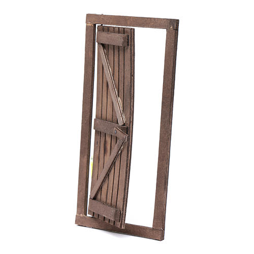 Puerta con marco de madera 20x10 cm belén de Nápoles 2