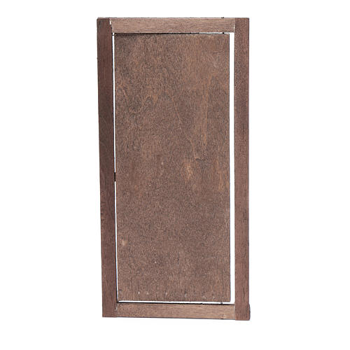 Porta com caixilho de madeira 21,8x10,1x0,5 cm presépio Nápoles 3