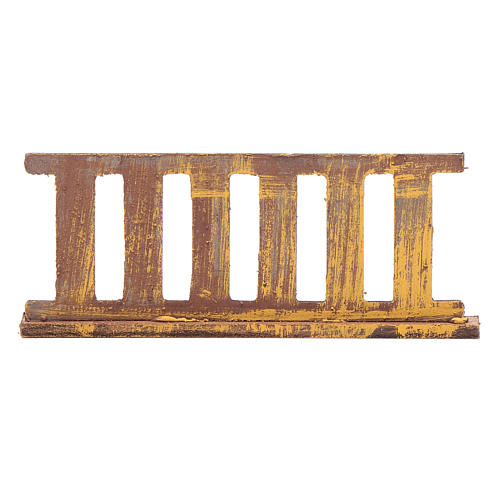 Balaustrada em madeira 13,4x5,5 cm para presépio 1