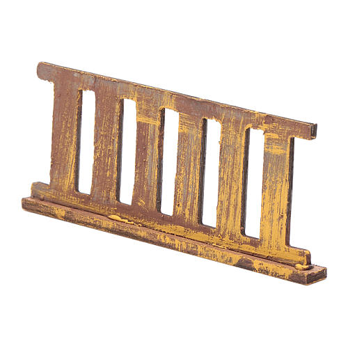 Balaustrada em madeira 13,4x5,5 cm para presépio 2