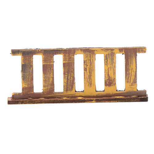 Balaustrada em madeira 13,4x5,5 cm para presépio 3