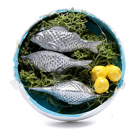 Behälter mit Fischprodukten sortiert 2x5x5 cm für DIY-Krippe