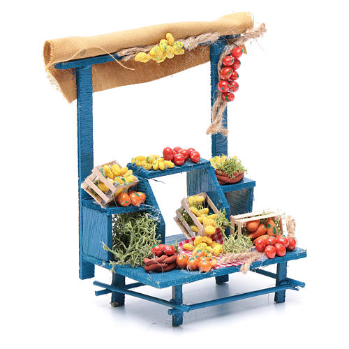 Obststand 15x14x9cm neapolitanische Krippe 3