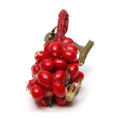 Grappolo di pomodori 3X1,5 cm per presepe napoletano 1