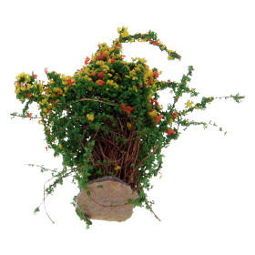 Busch mit Blüten 3,5 cm hoch für DIY-Krippe