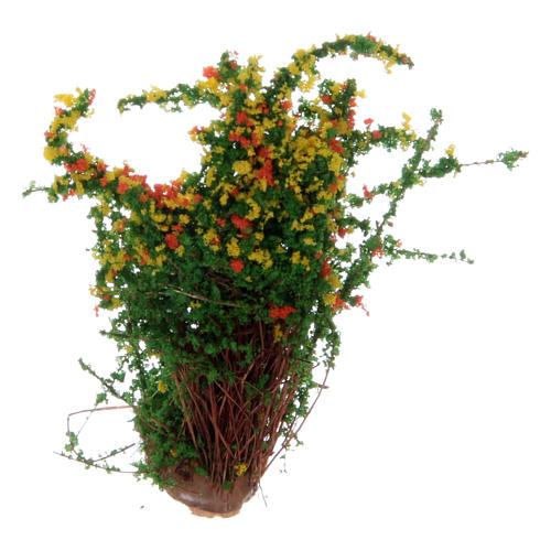 Busch mit Blüten 3,5 cm hoch für DIY-Krippe 1