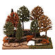 Wood with 8 small trees 20x25x20 cm for Nativity Scene 7-10 cm s1