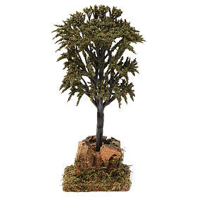 Albero verde con rami per presepe 7-10 cm