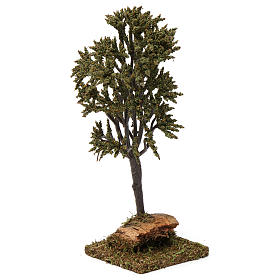 Albero verde ramificato per presepe 7-10 cm