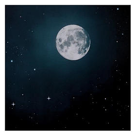 Hintergrund für DIY-Krippe nächtlicher Himmel mit Mond 50x70 cm
