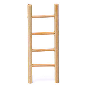 Escada de mão madeira 10x5 cm para presépio com figuras de 8-9 cm de altura média