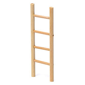 Escada de mão madeira 10x5 cm para presépio com figuras de 8-9 cm de altura média