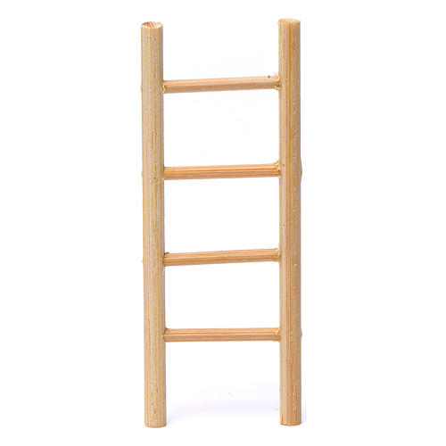 Escada de mão madeira 10x5 cm para presépio com figuras de 8-9 cm de altura média 1