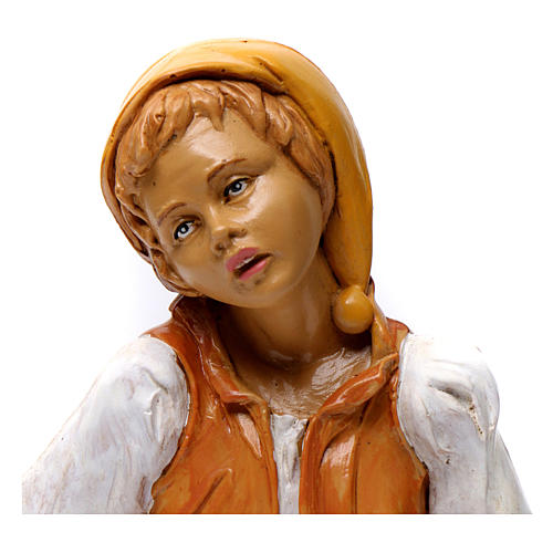 Uomo con maiale 30 cm per presepe 2