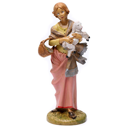Woman with sheep for 30 cm Nativity Scene 1