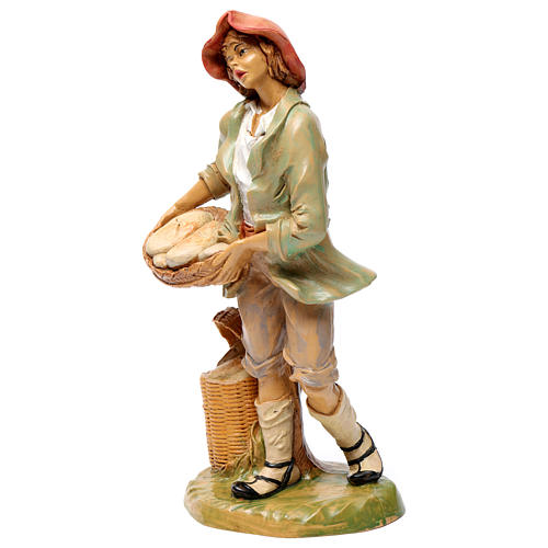 Hombre que vende pan 30 cm de altura media para belén 3