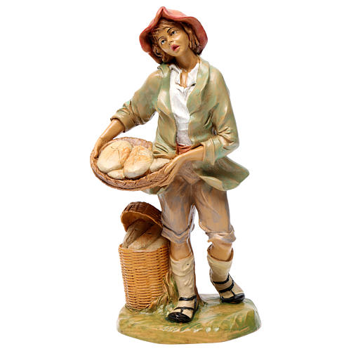Man with basket of bread for 30 cm Nativity Scene 1